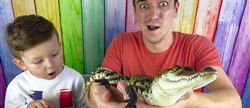 :    !  ! Real Food vs Gummy Food - Candy Challenge Alligator
